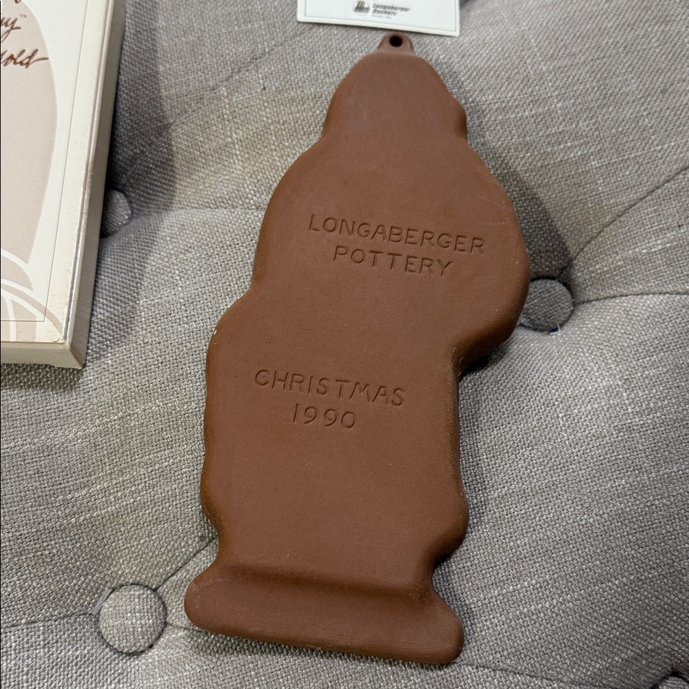 Longaberger 1990 Vintage Father Christmas Limited Addition Cookie Mold with Box - Picture 8 of 12